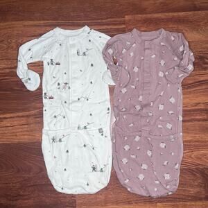 Goumi 24 Hour Convertible Gown Christmas and Floral Print 3-6 Months